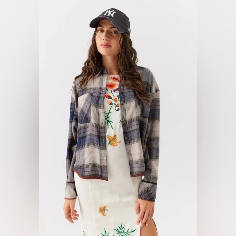 BDG Urban Outfitters Karl Slouchy Flannel Button Down Shirt XS NWT